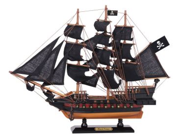 Wooden Ben Franklin's Black Prince Black Sails Limited Model Pirate Ship 15""