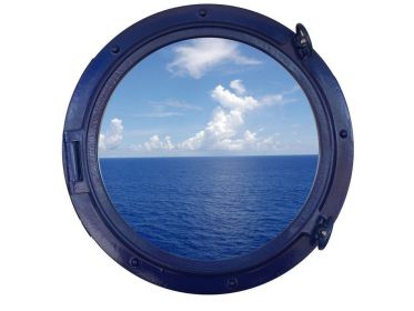 Navy Blue Decorative Ship Porthole Window 24""